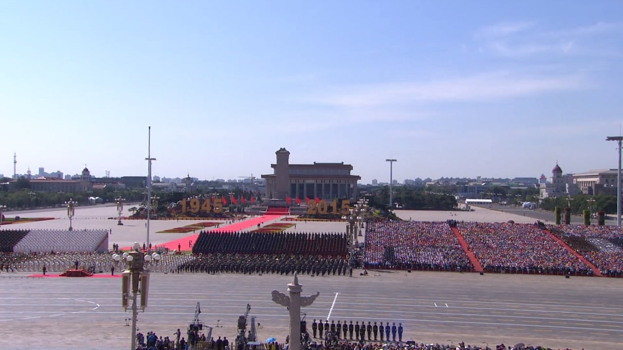 纪念中国人民抗日战争暨世界反法西斯战争胜利70周年大会＆阅兵 无字幕解说 1080P